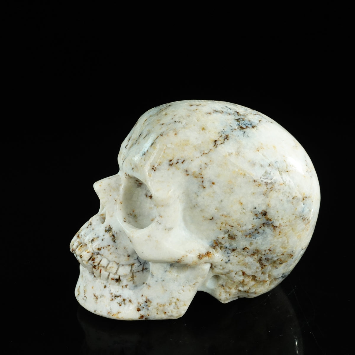 4.5" White Opal Crystal Skull Carving - Unique Piece #WO01