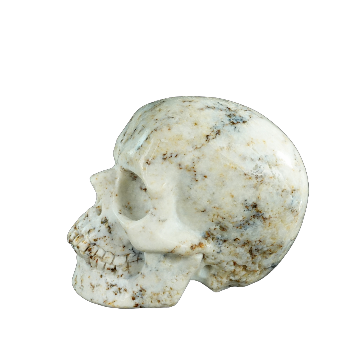4.5" White Opal Crystal Skull Carving - Unique Piece #WO01