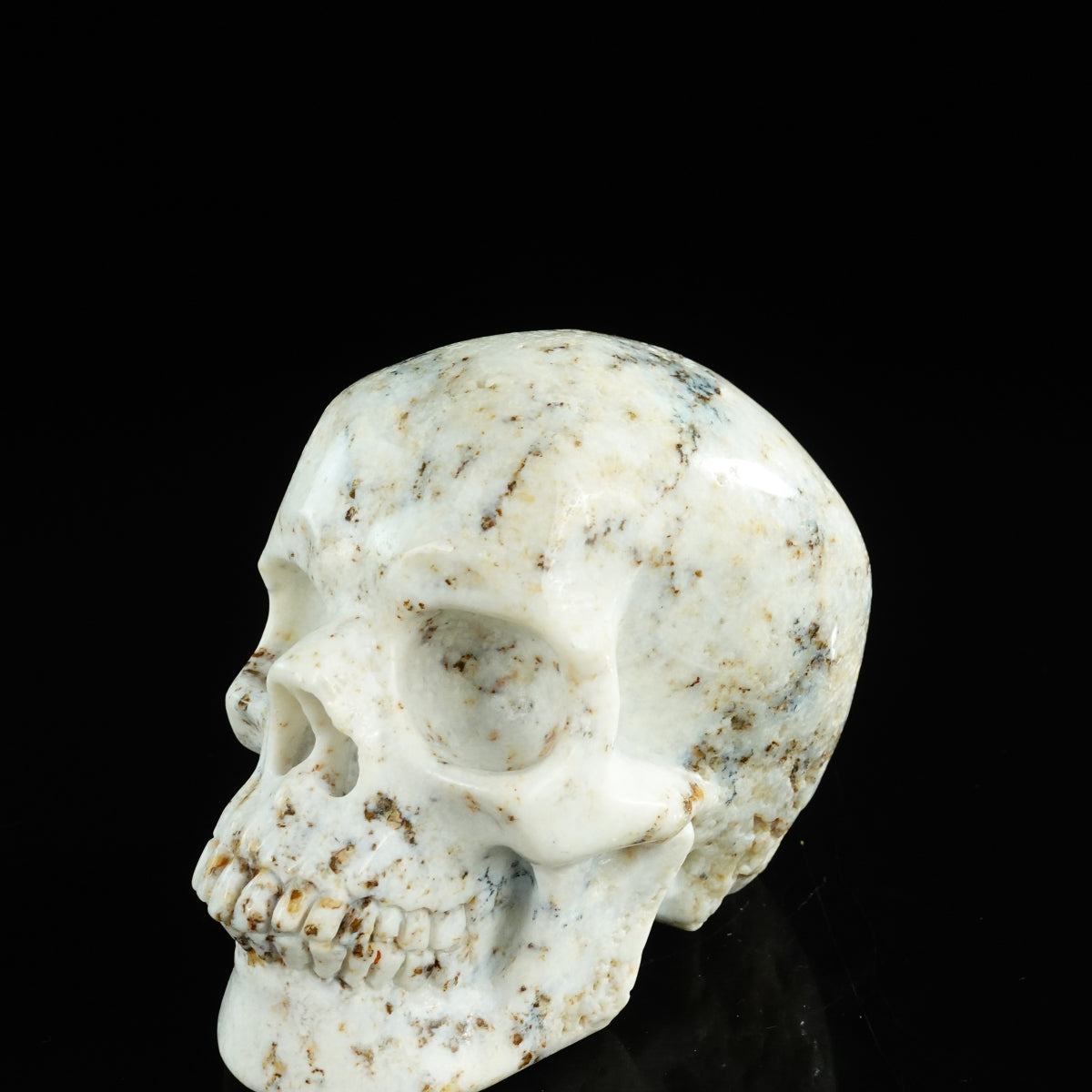 4.5" White Opal Crystal Skull Carving - Unique Piece #WO01