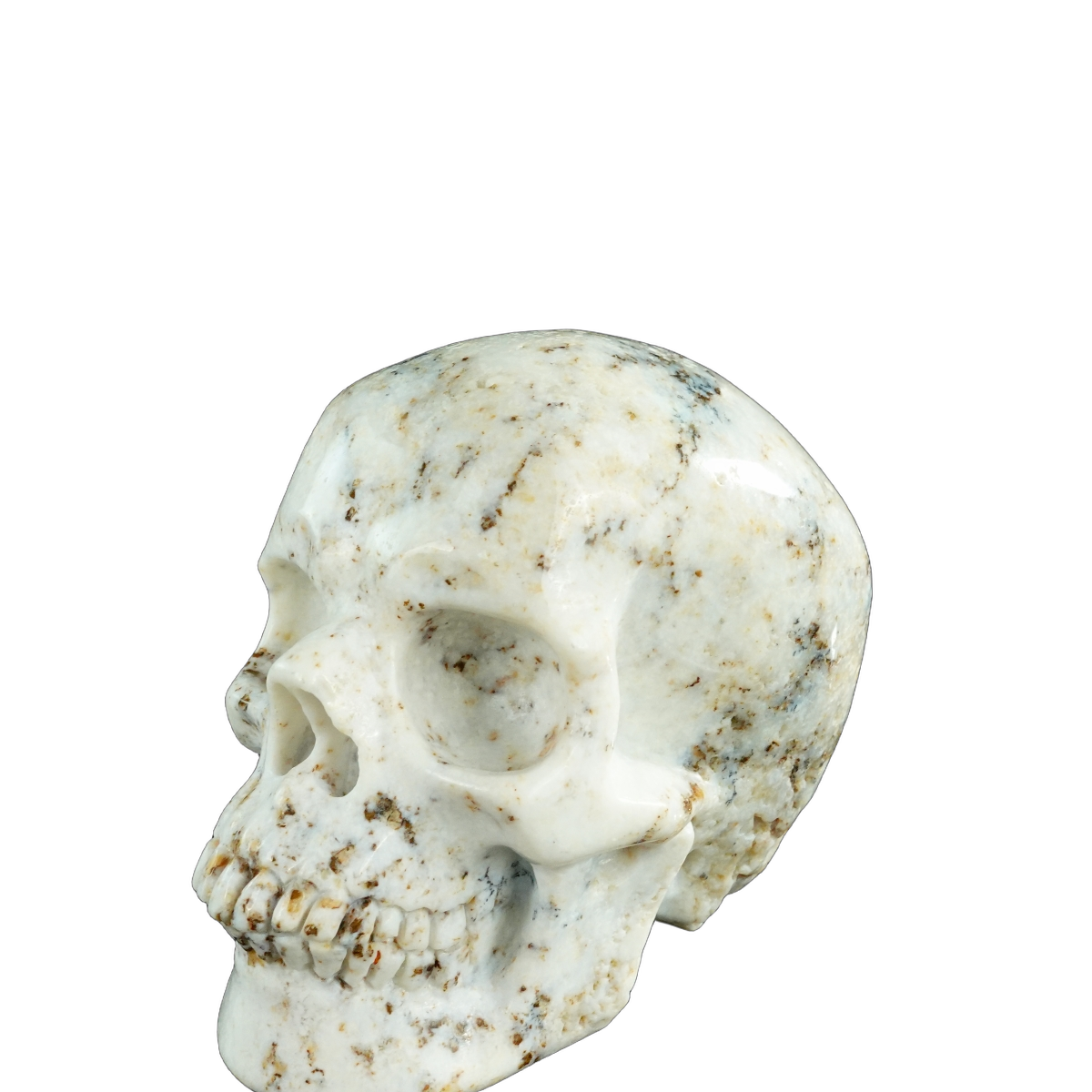 4.5" White Opal Crystal Skull Carving - Unique Piece #WO01
