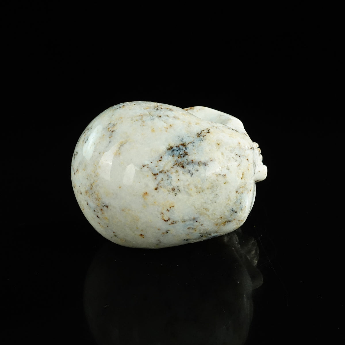 4.5" White Opal Crystal Skull Carving - Unique Piece #WO01