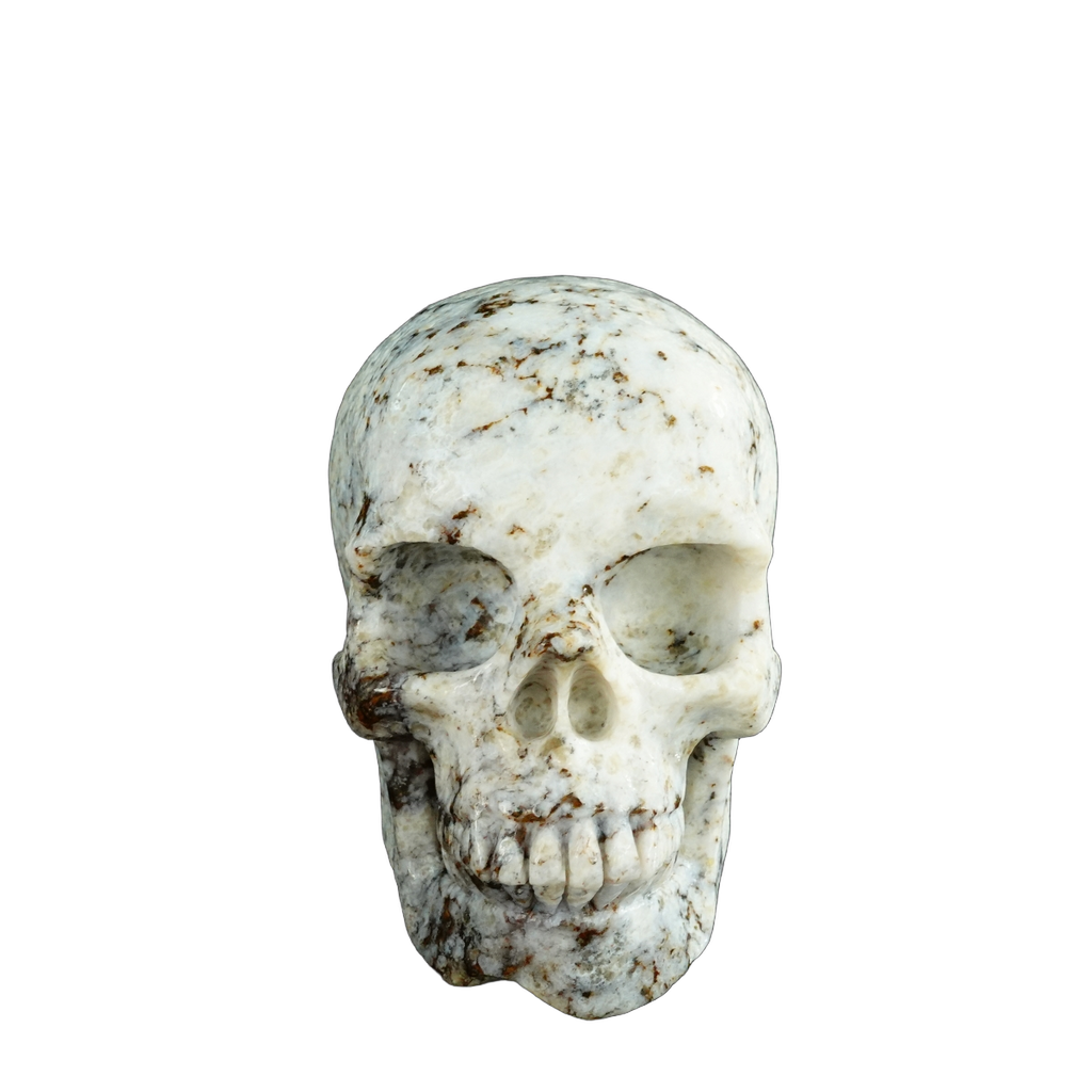 4.5" White Opal Crystal Skull Carving - Unique Piece #WO02
