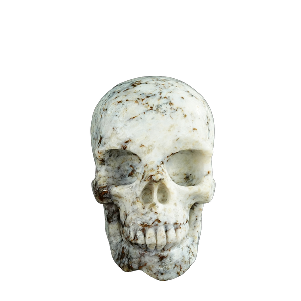 4.5" White Opal Crystal Skull Carving - Unique Piece #WO02
