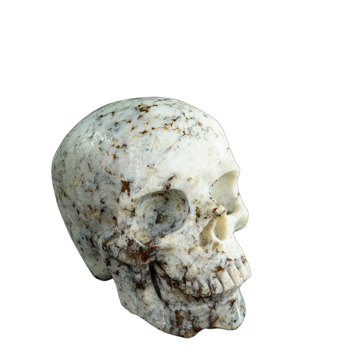 4.5" White Opal Crystal Skull Carving - Unique Piece #WO02