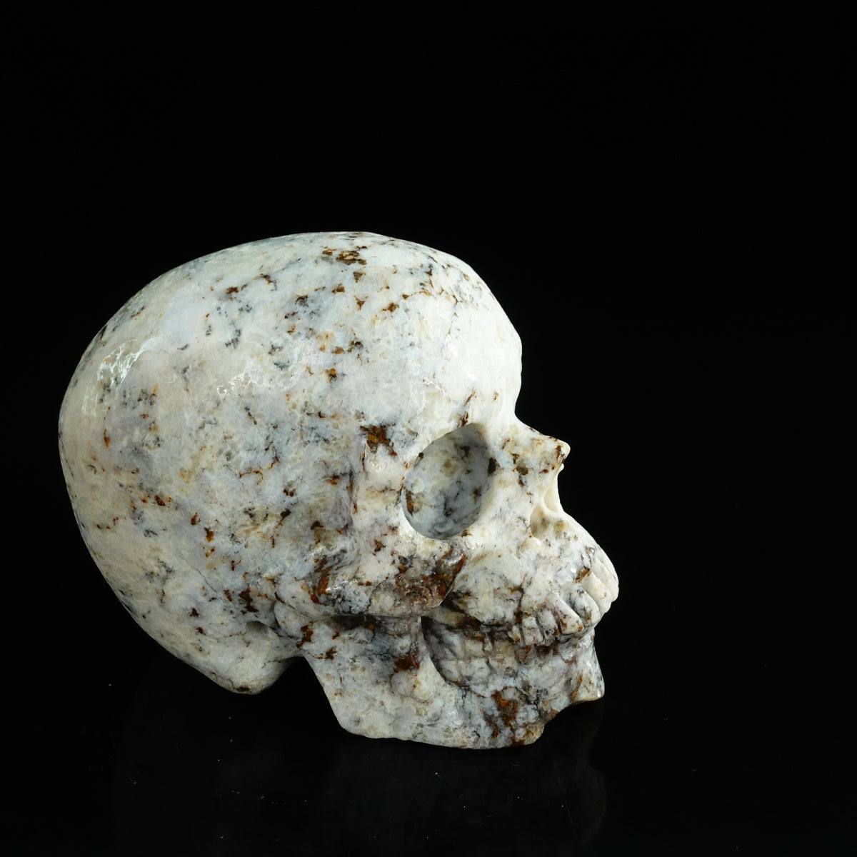 4.5" White Opal Crystal Skull Carving - Unique Piece #WO02