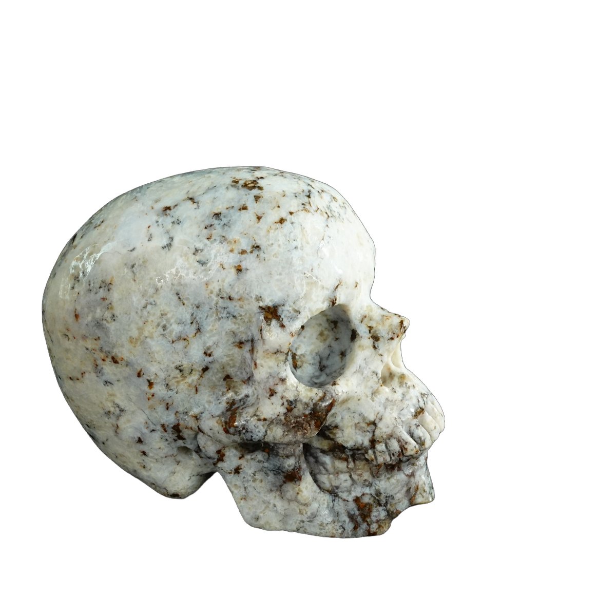 4.5" White Opal Crystal Skull Carving - Unique Piece #WO02