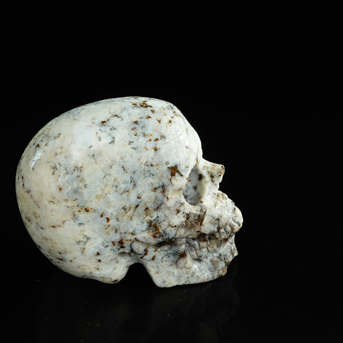 4.5" White Opal Crystal Skull Carving - Unique Piece #WO02