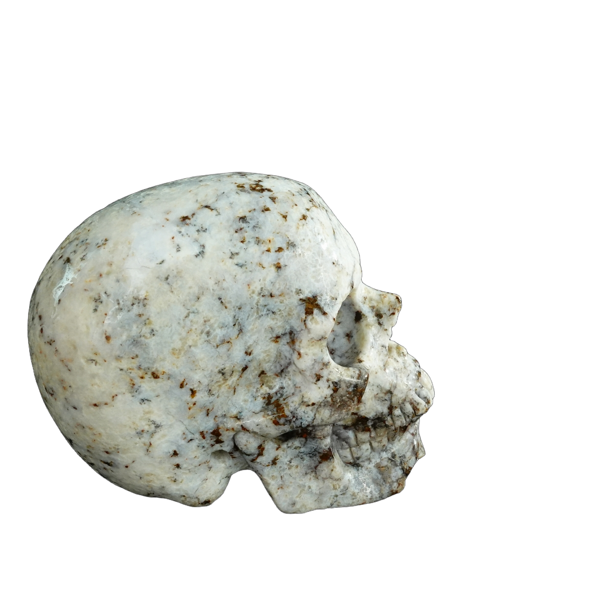 4.5" White Opal Crystal Skull Carving - Unique Piece #WO02