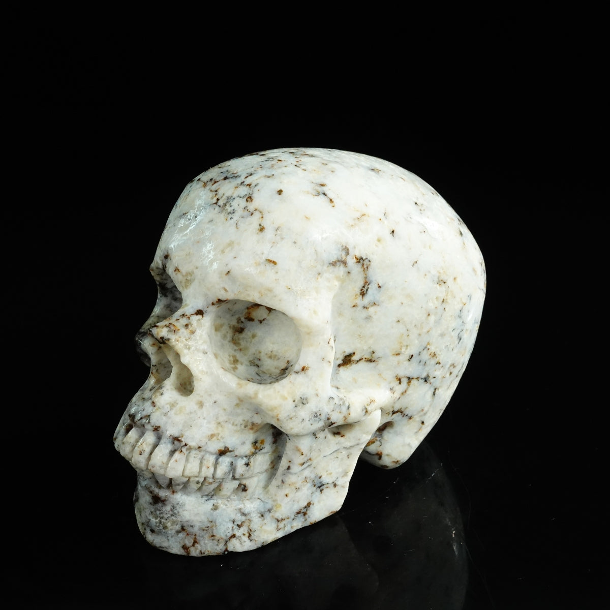 4.5" White Opal Crystal Skull Carving - Unique Piece #WO02