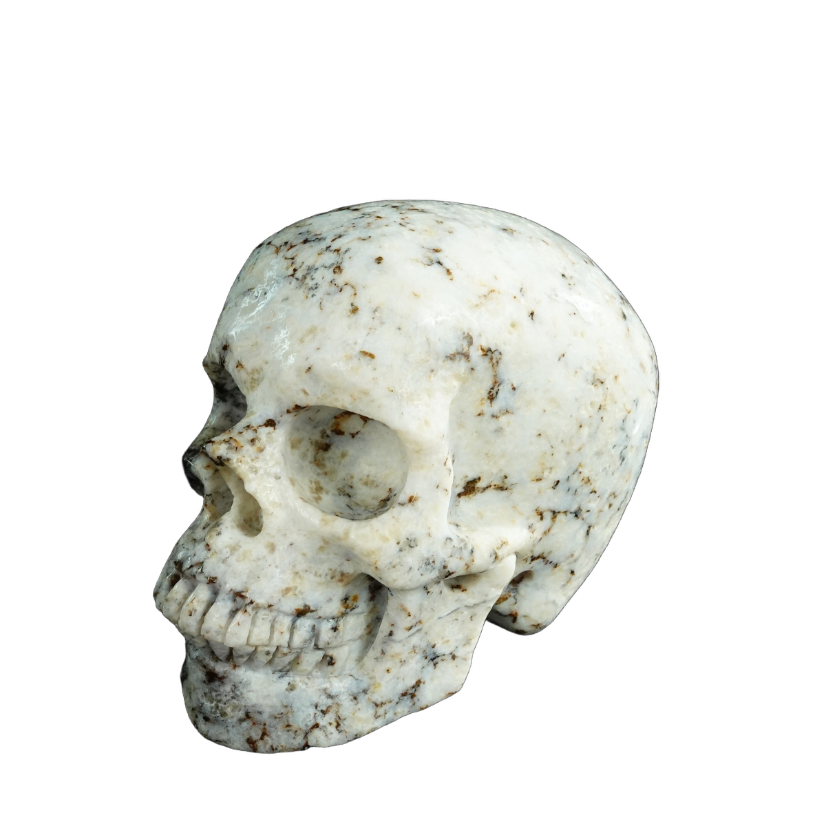4.5" White Opal Crystal Skull Carving - Unique Piece #WO02