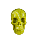 4.5" Serpentine Crystal Skull Carving - Unique Piece #XJ02