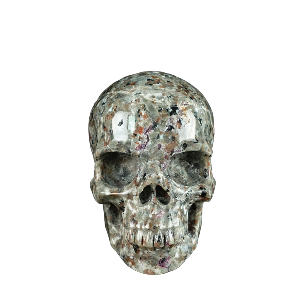 4.5" Yooperlite Crystal Skull Carving - Unique Piece #YP01