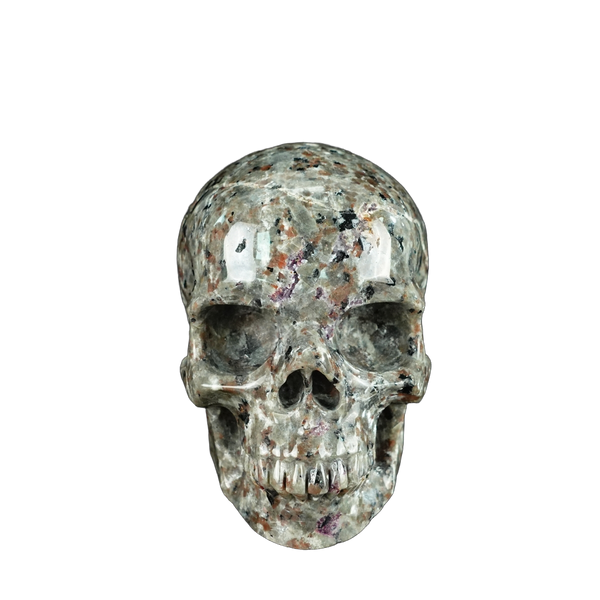 4.5" Yooperlite Crystal Skull Carving - Unique Piece #YP01