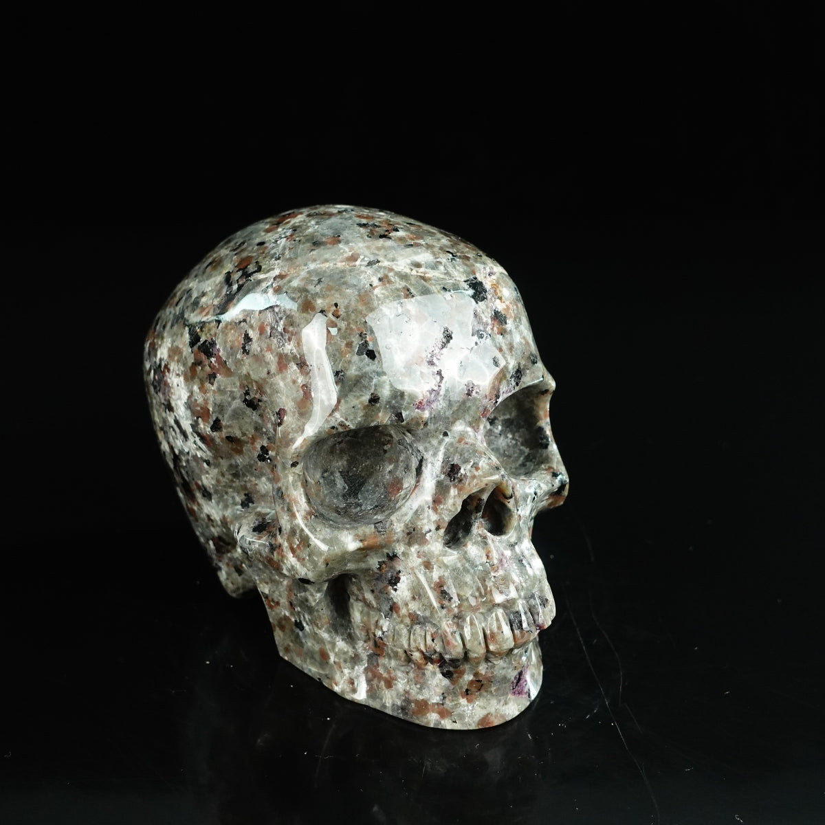 4.5" Yooperlite Crystal Skull Carving - Unique Piece #YP01