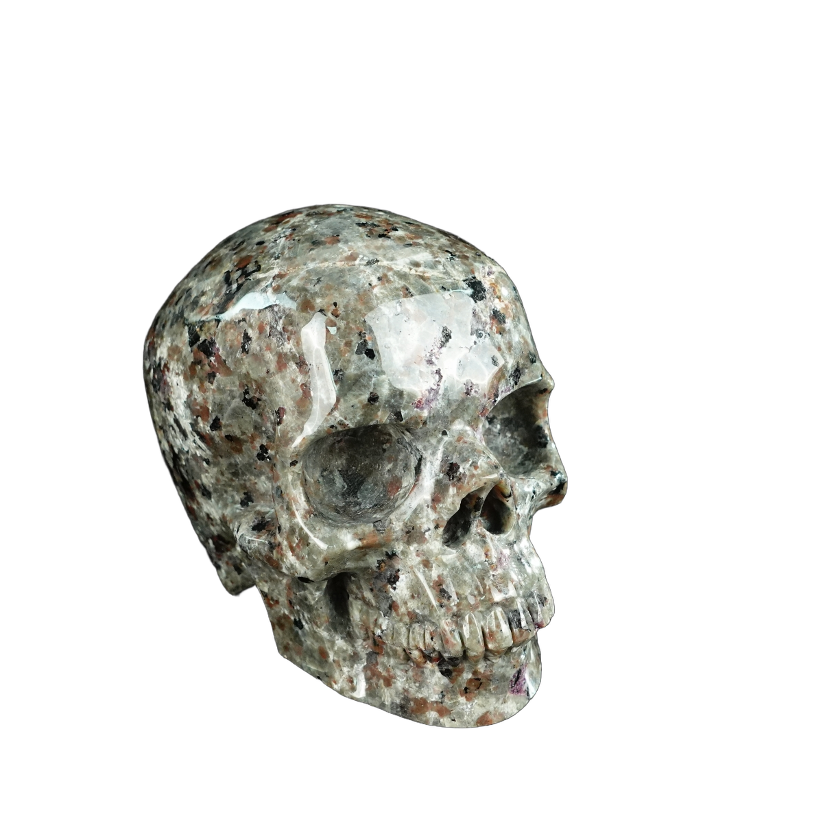 4.5" Yooperlite Crystal Skull Carving - Unique Piece #YP01