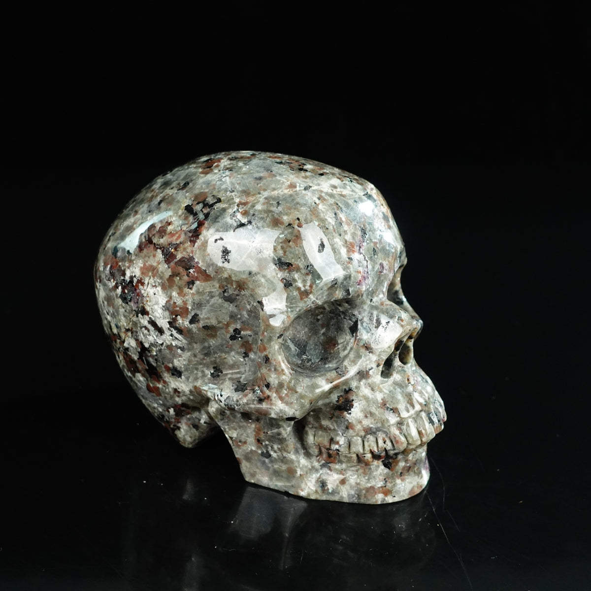 4.5" Yooperlite Crystal Skull Carving - Unique Piece #YP01