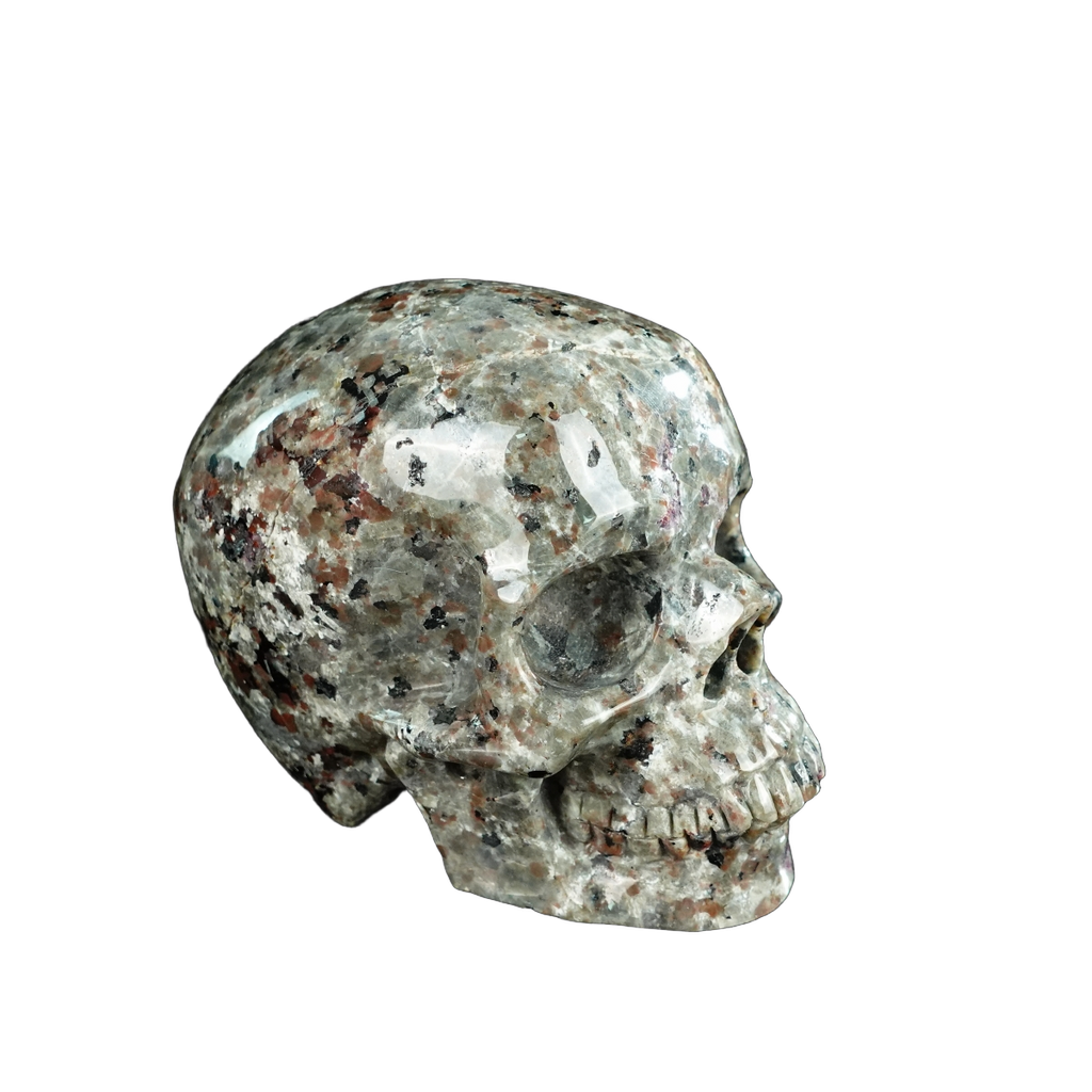 4.5" Yooperlite Crystal Skull Carving - Unique Piece #YP01