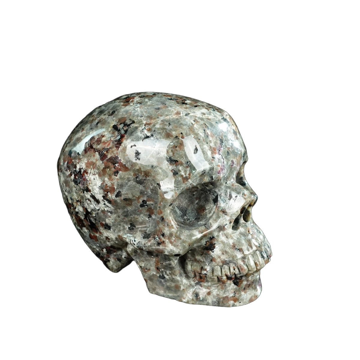 4.5" Yooperlite Crystal Skull Carving - Unique Piece #YP01