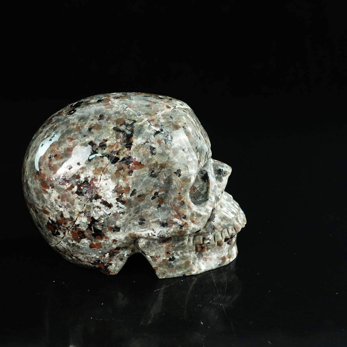 4.5" Yooperlite Crystal Skull Carving - Unique Piece #YP01