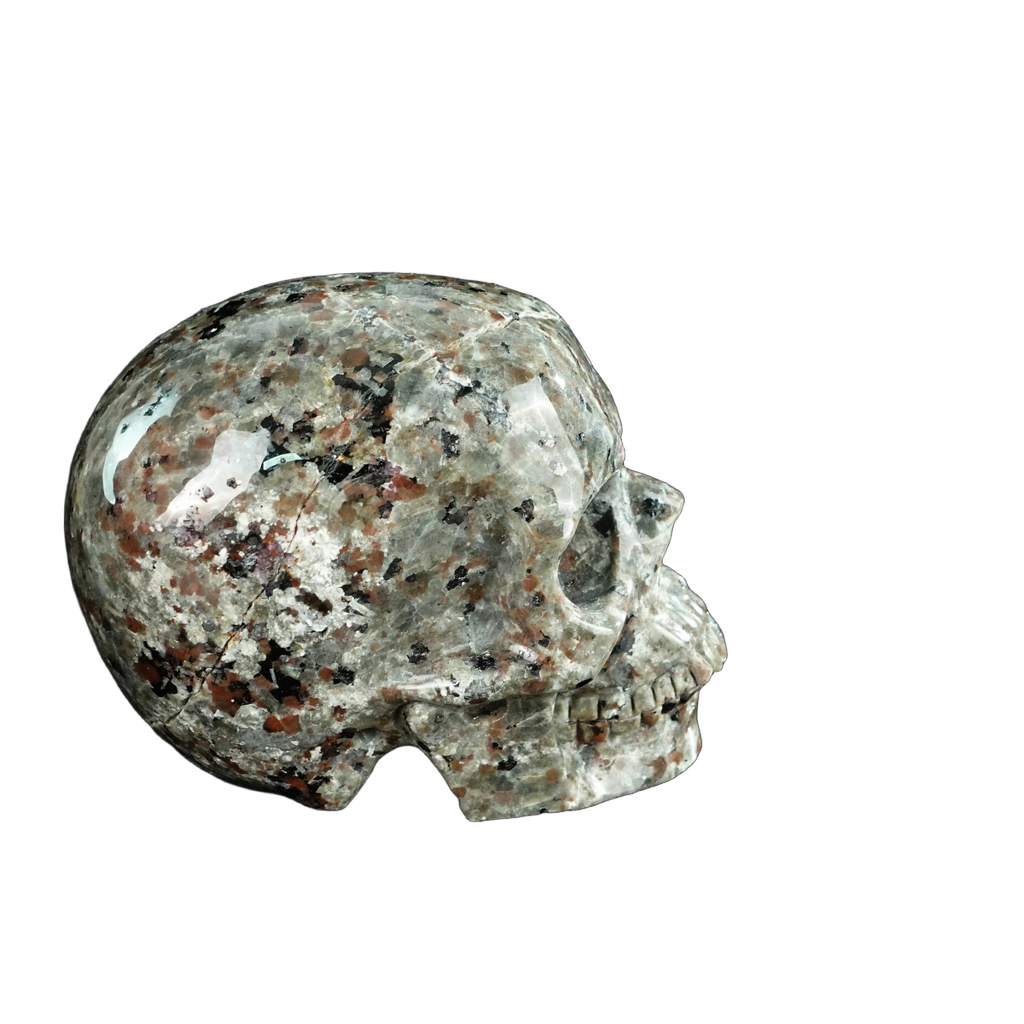4.5" Yooperlite Crystal Skull Carving - Unique Piece #YP01