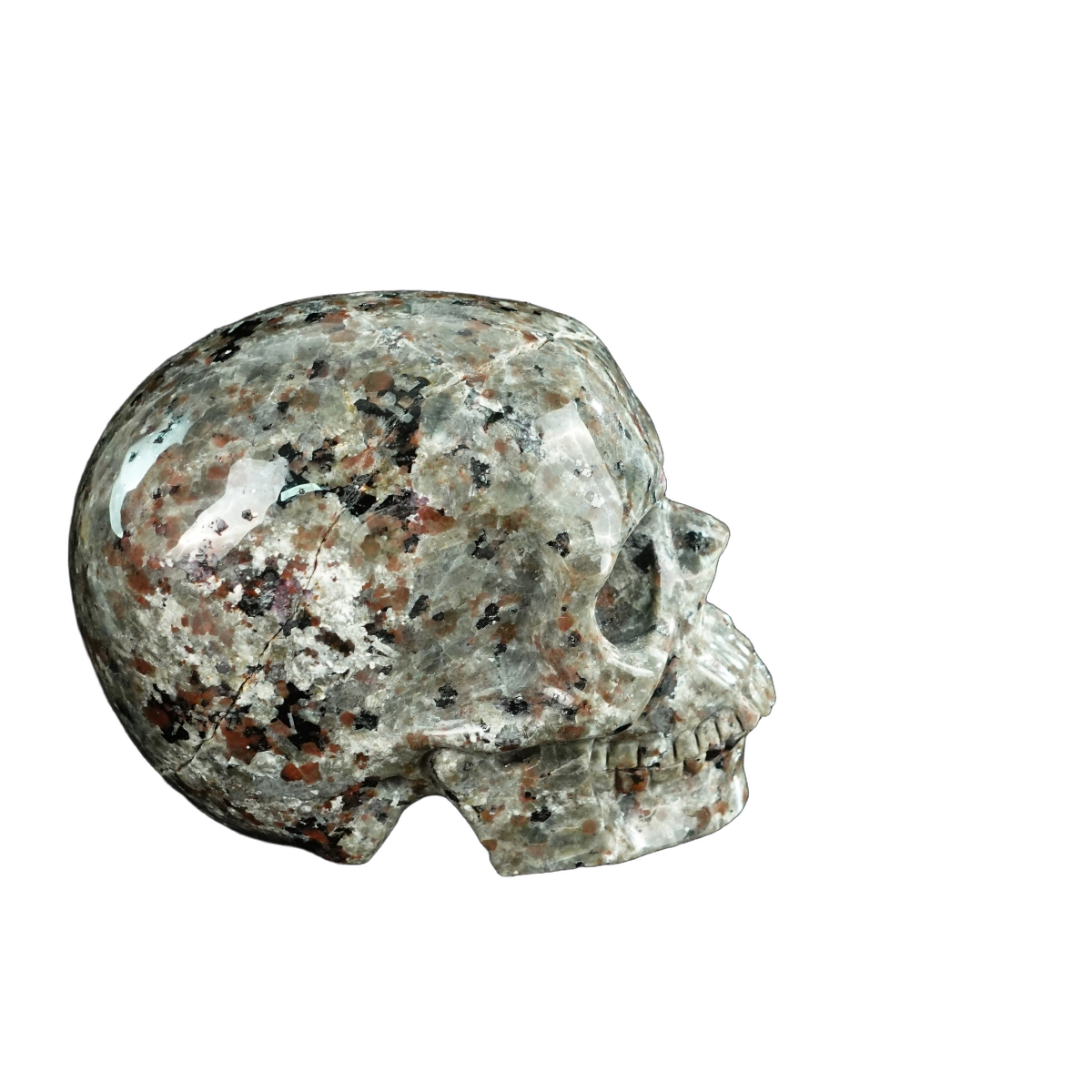 4.5" Yooperlite Crystal Skull Carving - Unique Piece #YP01