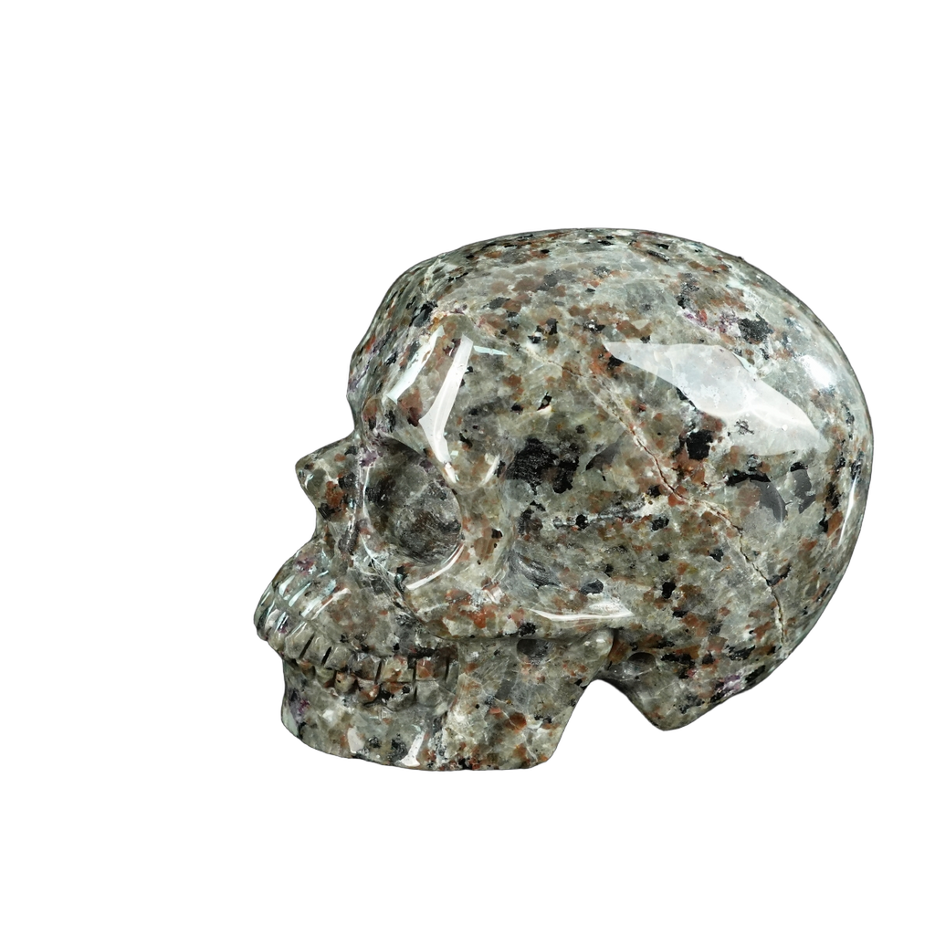 4.5" Yooperlite Crystal Skull Carving - Unique Piece #YP01