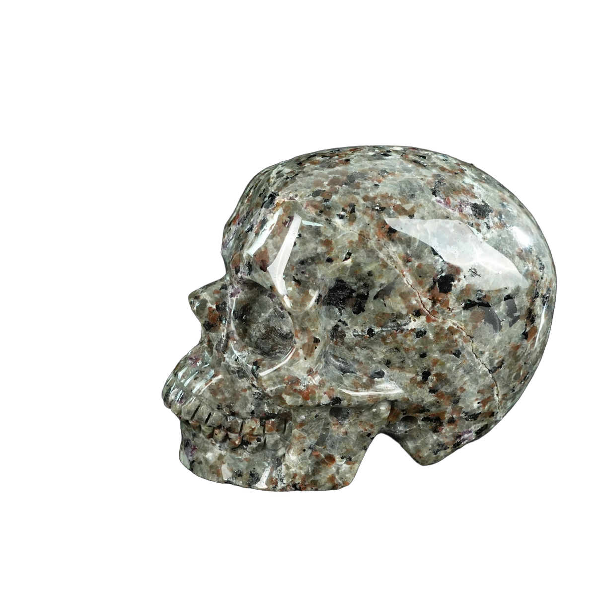 4.5" Yooperlite Crystal Skull Carving - Unique Piece #YP01