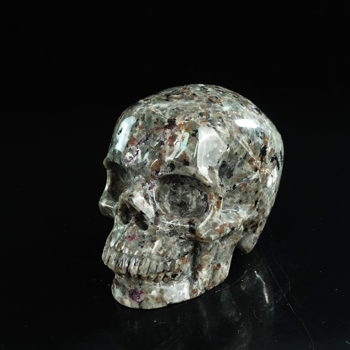 4.5" Yooperlite Crystal Skull Carving - Unique Piece #YP01