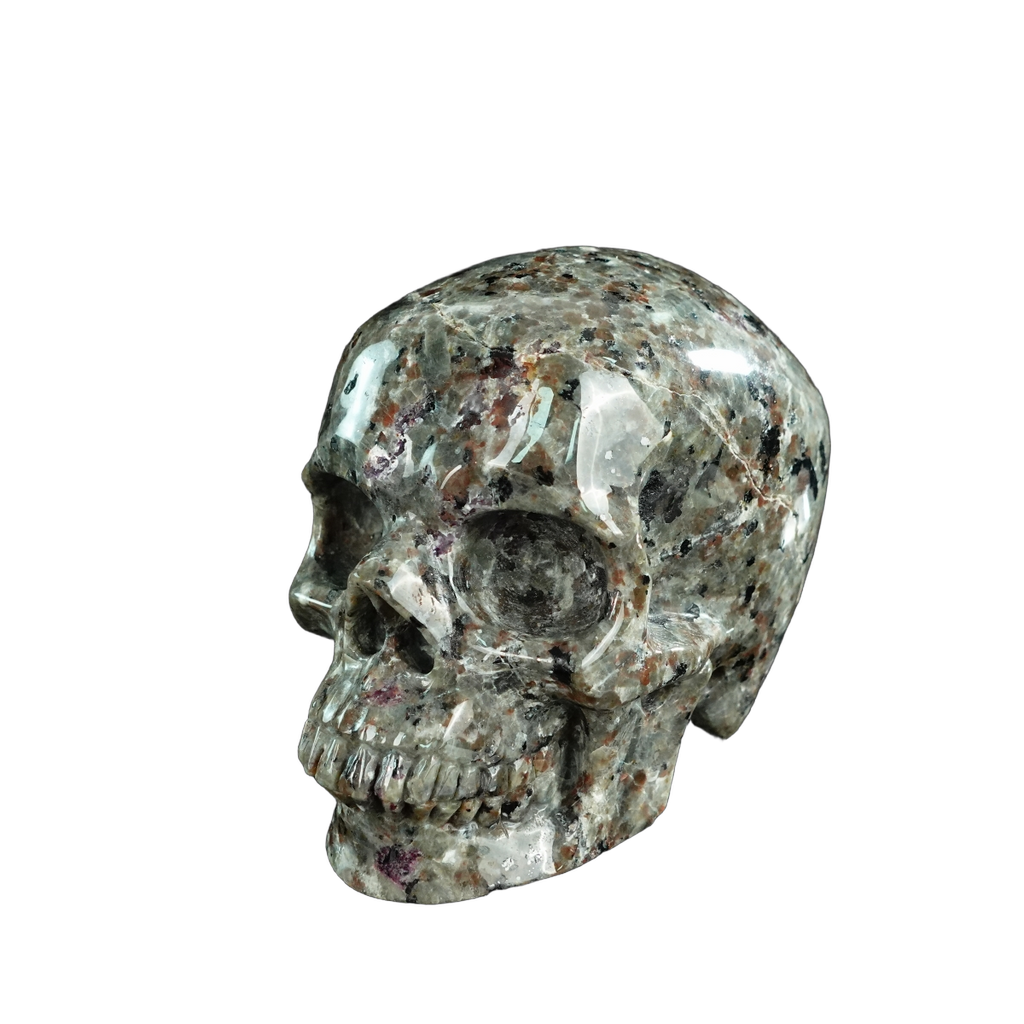 4.5" Yooperlite Crystal Skull Carving - Unique Piece #YP01