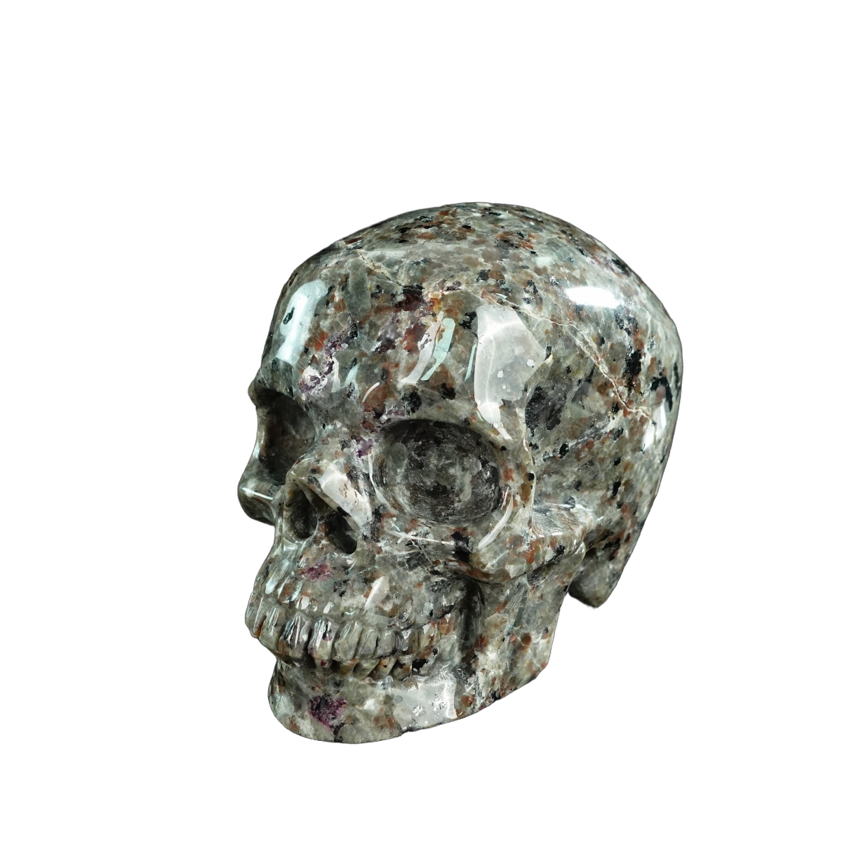 4.5" Yooperlite Crystal Skull Carving - Unique Piece #YP01