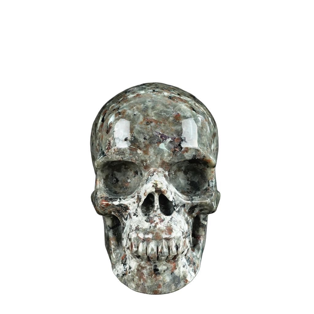 4.5" Yooperlite Crystal Skull Carving - Unique Piece #YP02