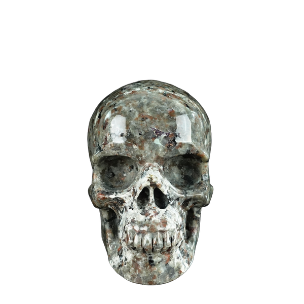 4.5" Yooperlite Crystal Skull Carving - Unique Piece #YP02