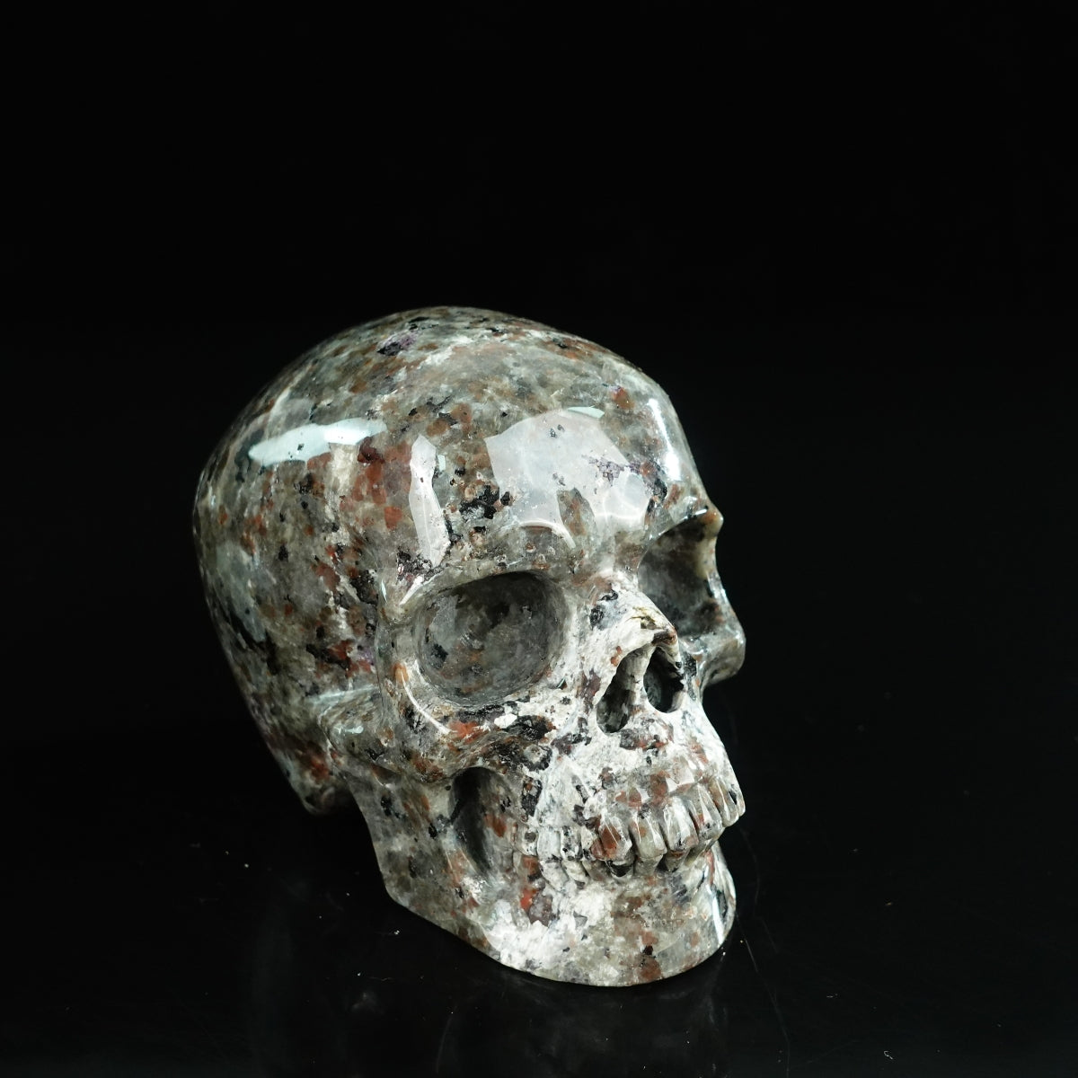 4.5" Yooperlite Crystal Skull Carving - Unique Piece #YP02