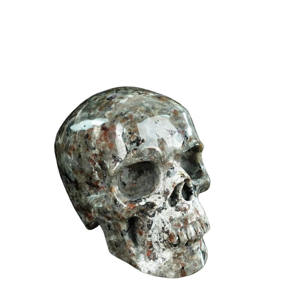 4.5" Yooperlite Crystal Skull Carving - Unique Piece #YP02
