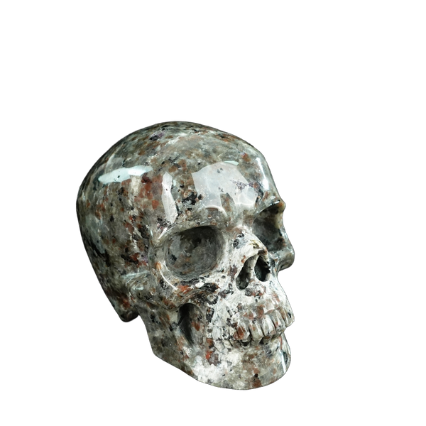 4.5" Yooperlite Crystal Skull Carving - Unique Piece #YP02 - alternate view