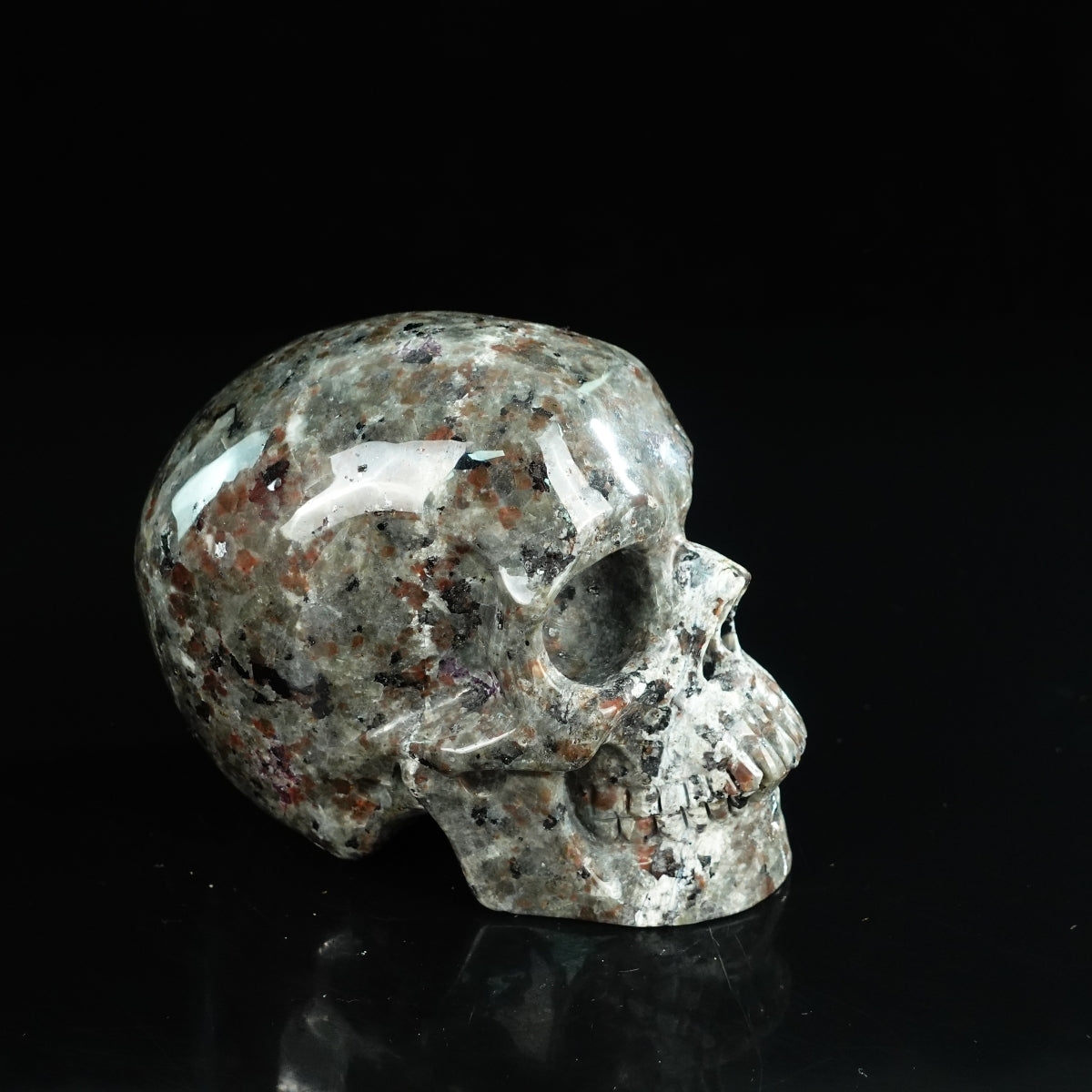 4.5" Yooperlite Crystal Skull Carving - Unique Piece #YP02