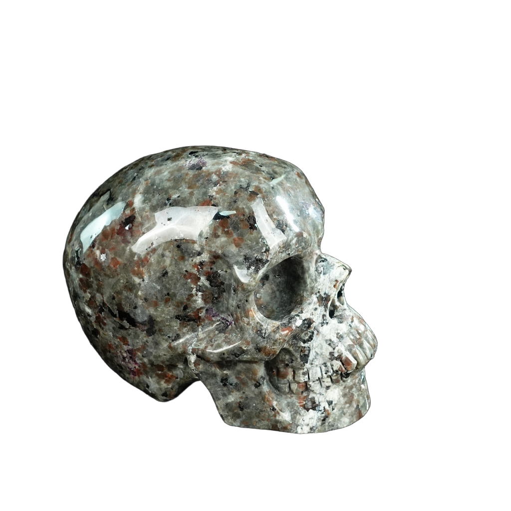 4.5" Yooperlite Crystal Skull Carving - Unique Piece #YP02