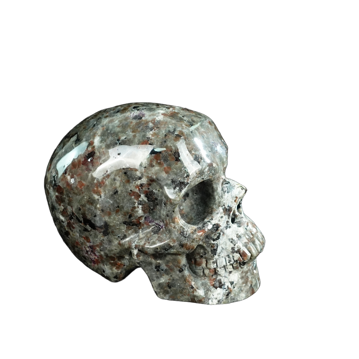 4.5" Yooperlite Crystal Skull Carving - Unique Piece #YP02