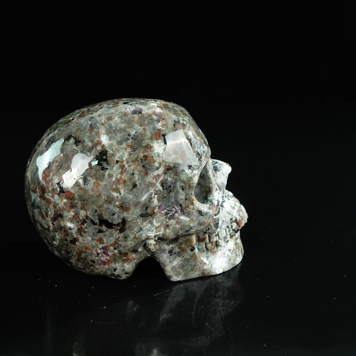 4.5" Yooperlite Crystal Skull Carving - Unique Piece #YP02