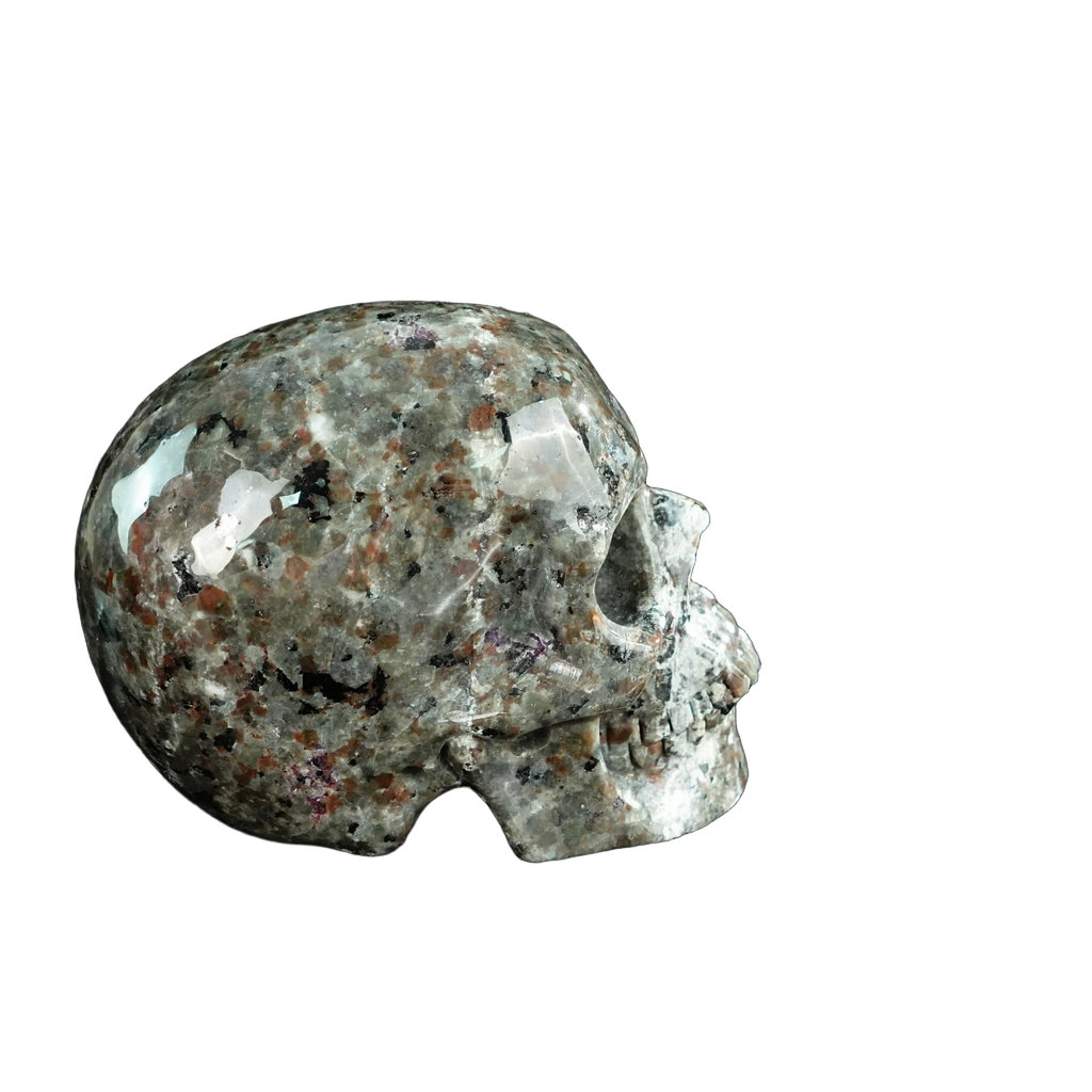 4.5" Yooperlite Crystal Skull Carving - Unique Piece #YP02