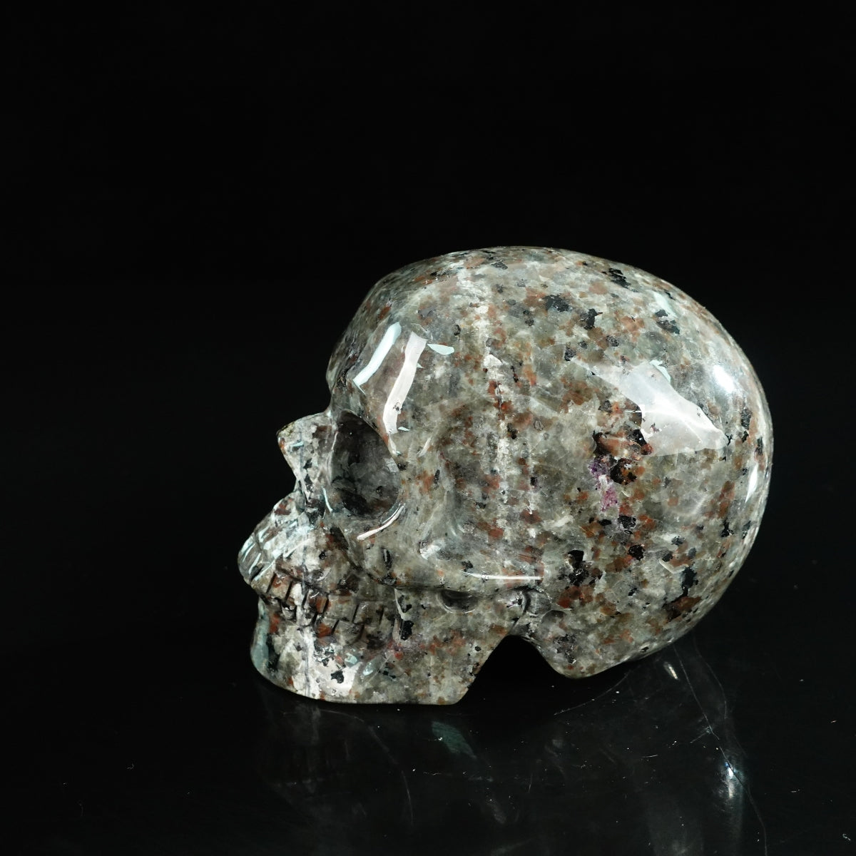 4.5" Yooperlite Crystal Skull Carving - Unique Piece #YP02