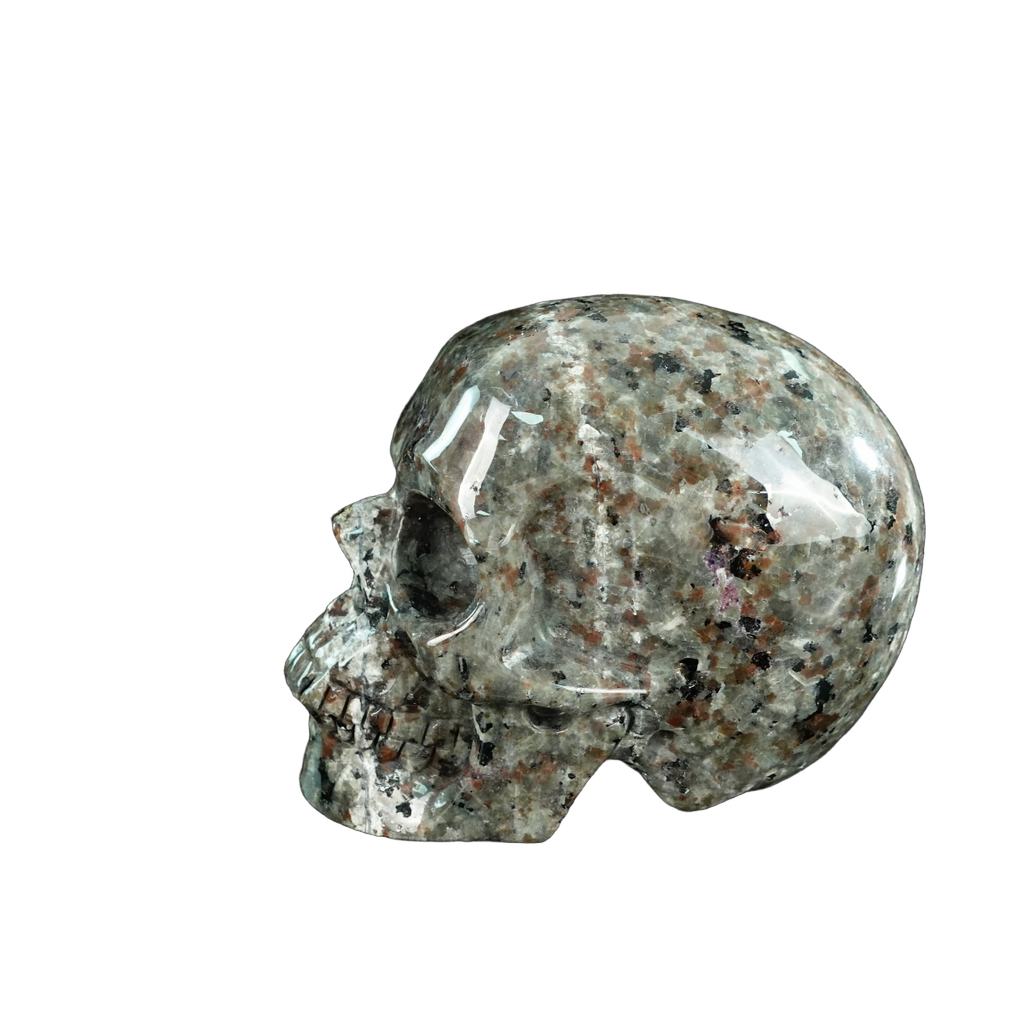 4.5" Yooperlite Crystal Skull Carving - Unique Piece #YP02