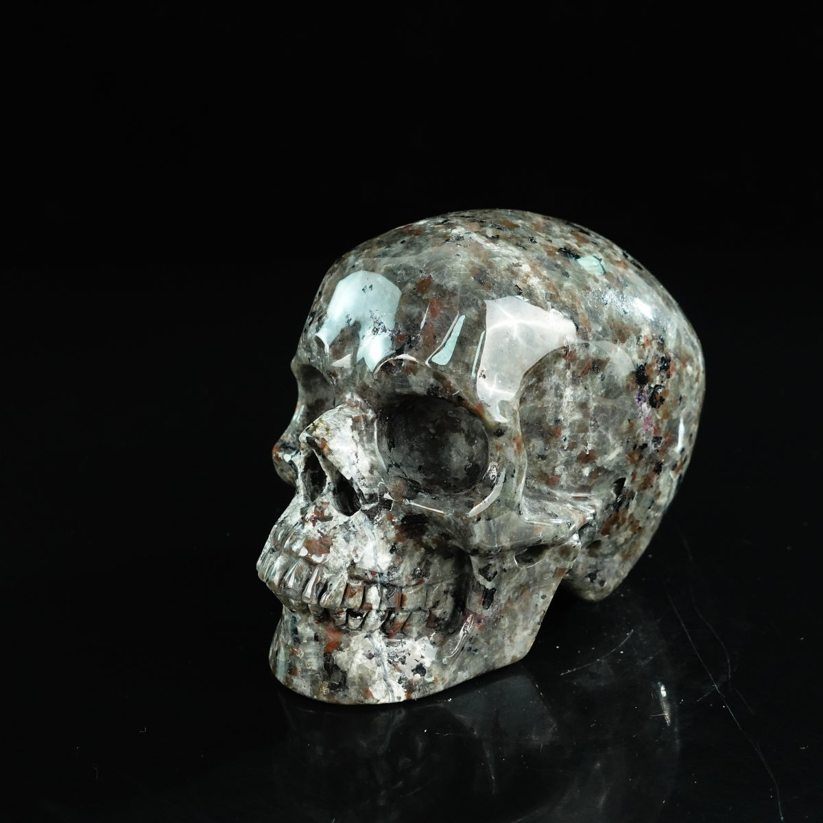 4.5" Yooperlite Crystal Skull Carving - Unique Piece #YP02