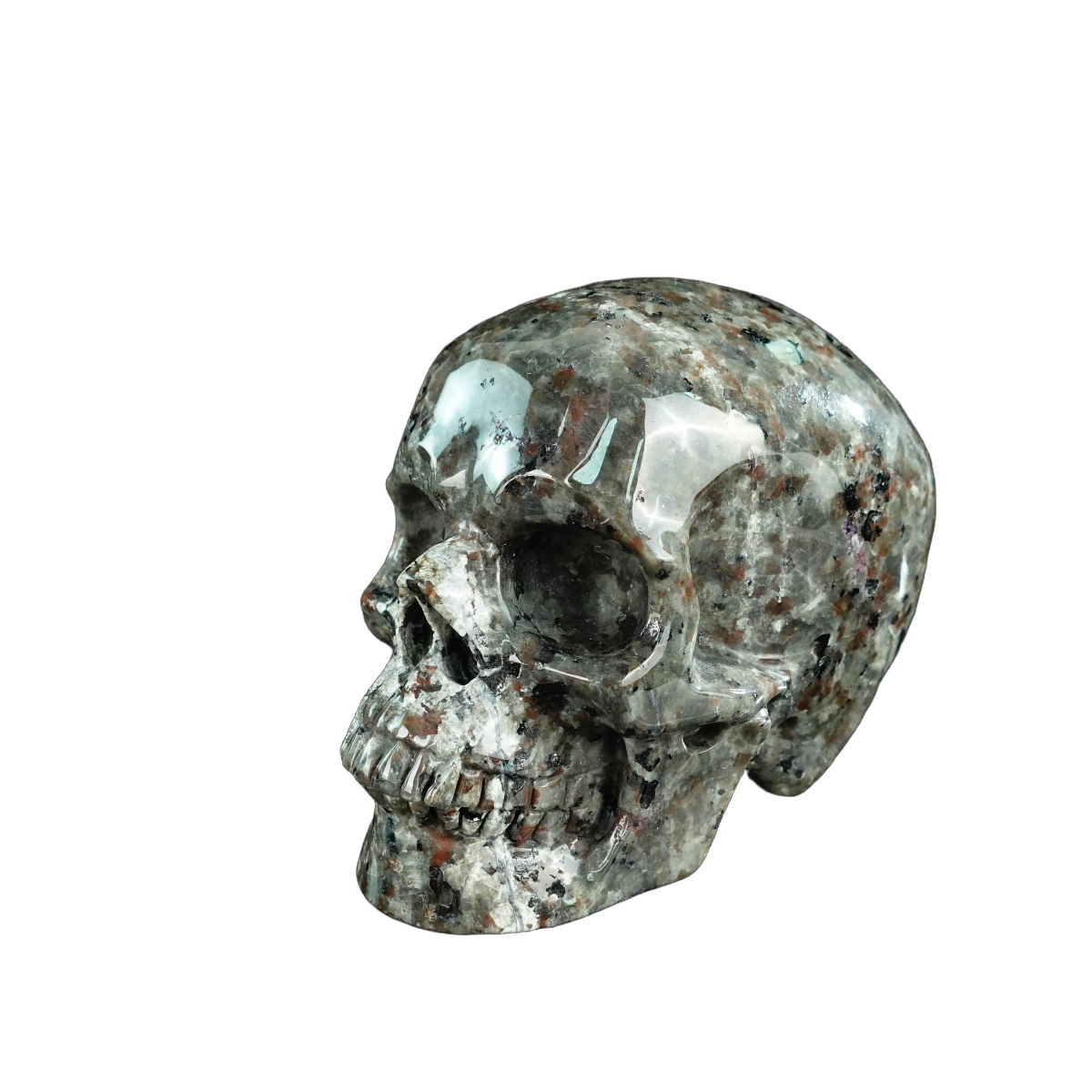 4.5" Yooperlite Crystal Skull Carving - Unique Piece #YP02