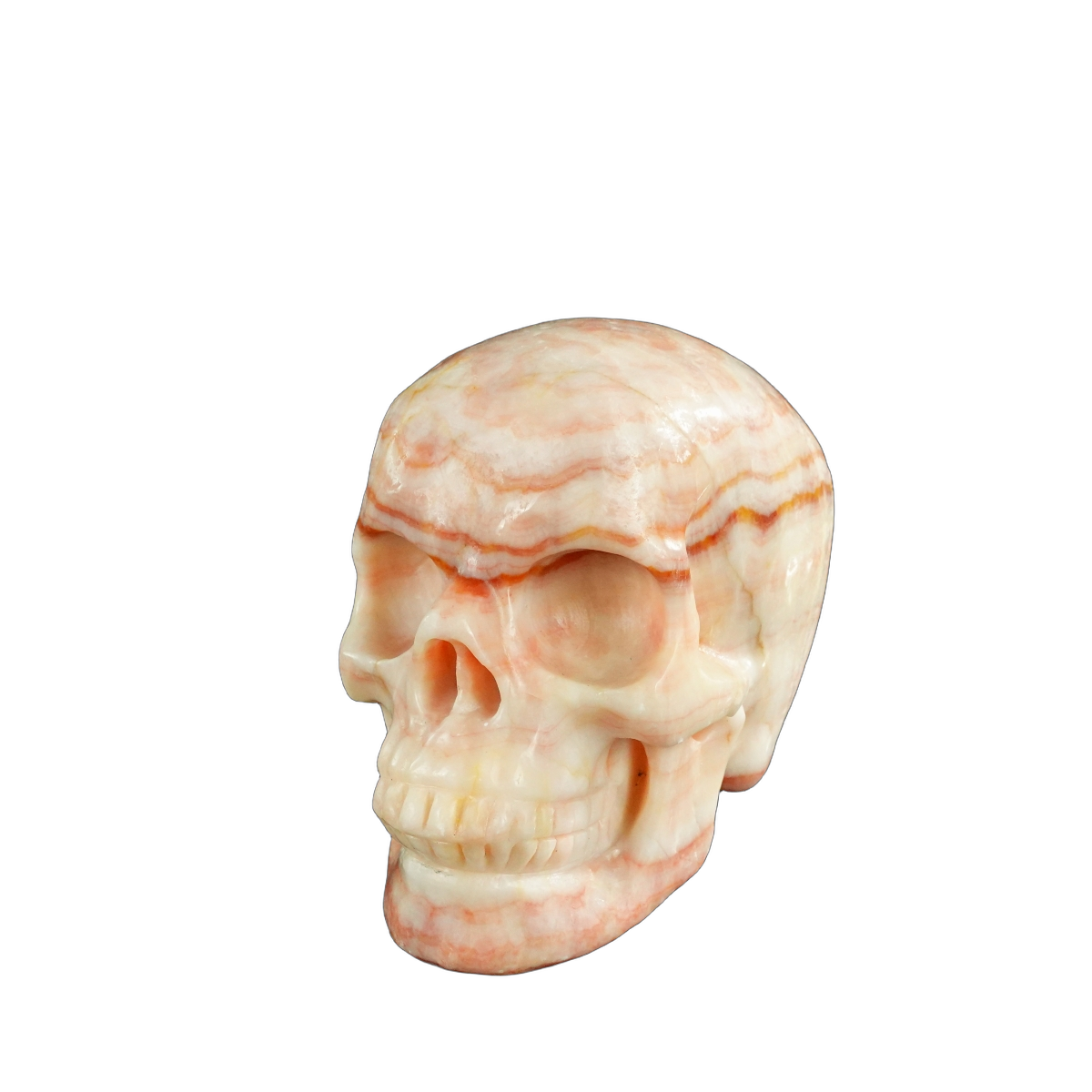4.5" Zebra Jasper Crystal Skull Carving - Unique Piece #ZS01