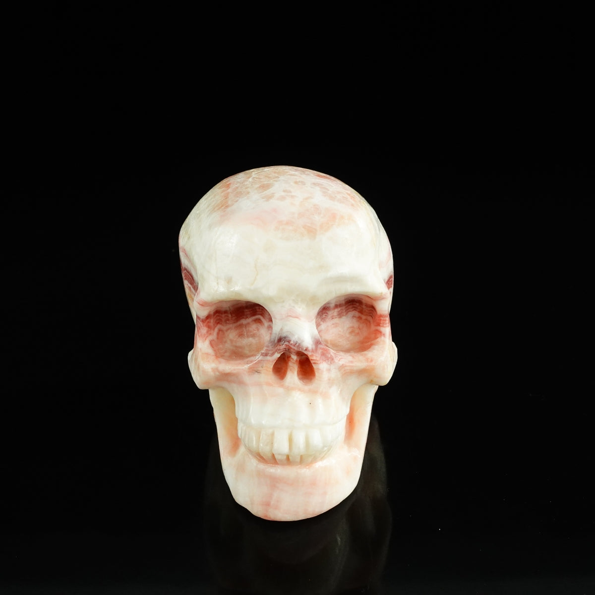 4.5" Zebra Jasper Crystal Skull Carving - Unique Piece #ZS02
