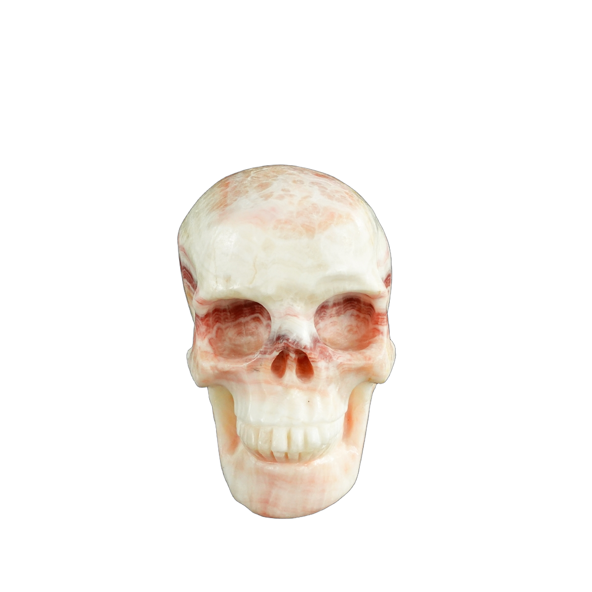 4.5" Zebra Jasper Crystal Skull Carving - Unique Piece #ZS02