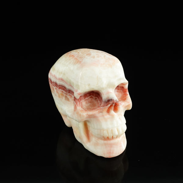 4.5" Zebra Jasper Crystal Skull Carving - Unique Piece #ZS02 - alternate view