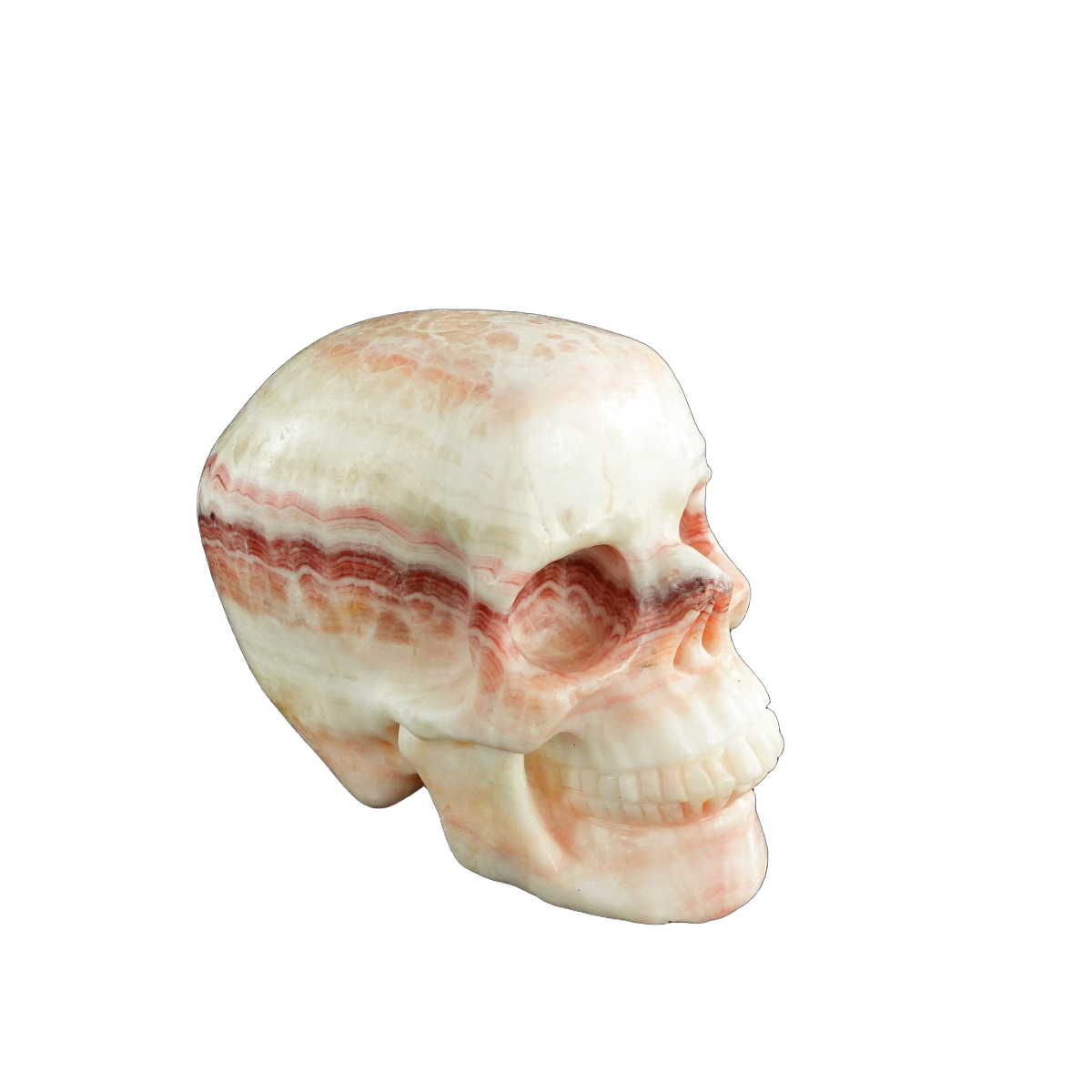 4.5" Zebra Jasper Crystal Skull Carving - Unique Piece #ZS02