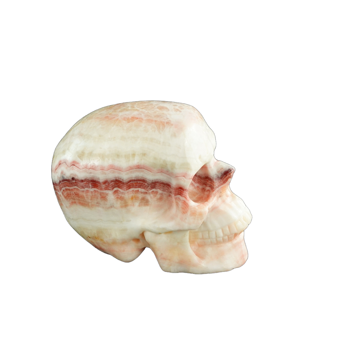 4.5" Zebra Jasper Crystal Skull Carving - Unique Piece #ZS02